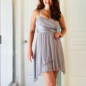 Silver cocktail dress